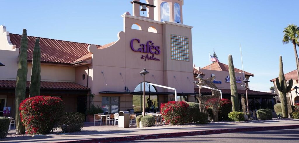 Outlets North Phoenix location of Anthem Cars and Coffee and Anthem Nights Car Show in Phoenix, AZ.